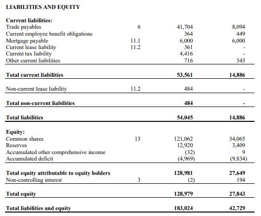 Medipharm Labs – Company Financials – Balance Sheet – Cash Flow ...