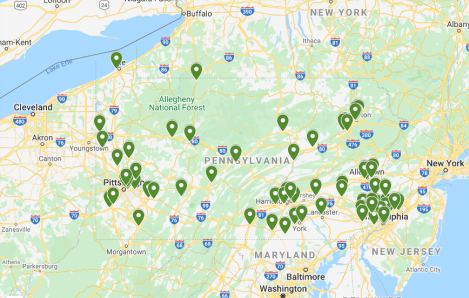 Robust Pennsylvania Medical Cannabis - Pennsylvania Dispensary Map 469x298 