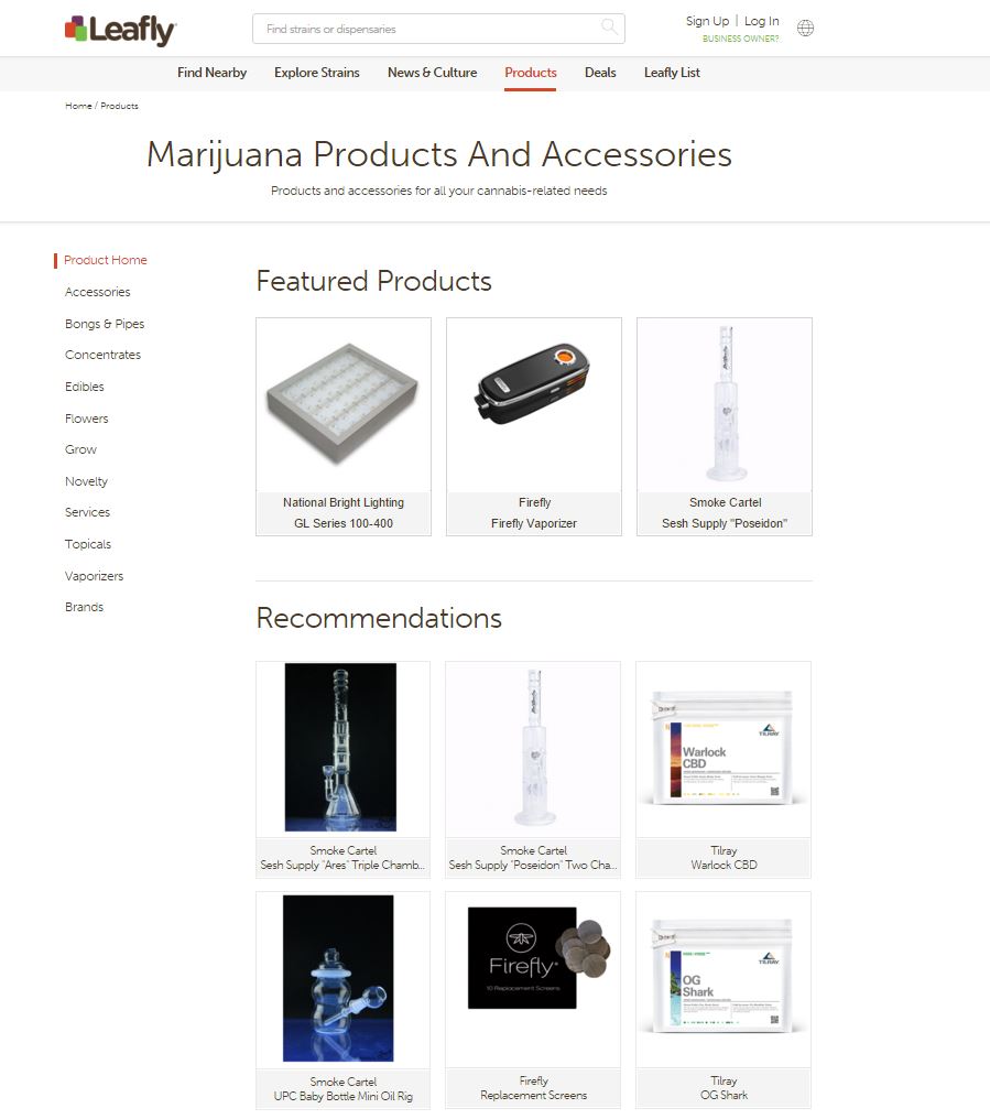 leafly products